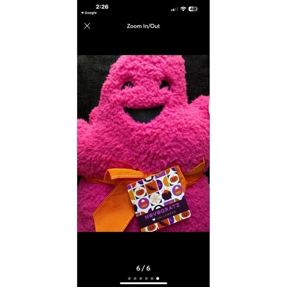 BNWT Novogratz 2 Pink Ghost Pillows One Boy & One TikTok Viral Halloween